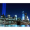 murando - Papier peint panoramique moderne 400x309 cm - Revêtement mural décoration pour chambre salon - Design moderne - Bleu gris - Ville architecture urbain pont nuit new york usa 100404-144