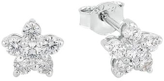 Amor Ohrstecker 925 Sterling Silber Damen Ohrschmuck, mit Zirkonia synth., 0,8 cm, Silber, Kommt in Schmuck Geschenk Box, 9144549