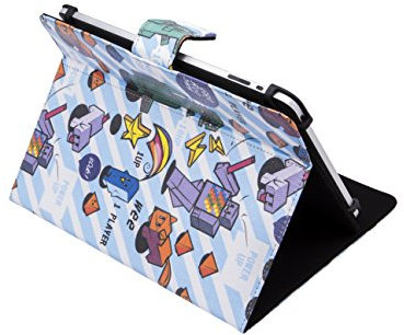 Silver HT - Funda Universal Estampada Pixel Gamer par atablet de 9 a 10,4 con función Soporte. Materiales y Acabados Goma de Seguridad Anti-Apertura.