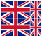 Pack of 4 Union Jack Flag Self Adhesive Stickers Great Britain and England Ideal for Car Van Ipad Laptop and More The Larger Sticker is 100mm by 60mm The Two Smaller Sticker is 60mm by 36mm