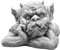 Massive figura gargoyle di pietra busto IV portieri Gartendeko cacciate pietra frostfest