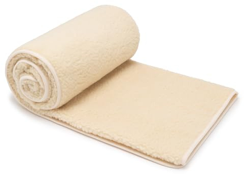 Merino Wolldecke Schurwolle 240x200 cm - Kuscheldecke aus 100% Merino Schafwolle - Groß und Flauschige Decke Wolle - Gewicht 500g/m2 - Atmungsaktives Material