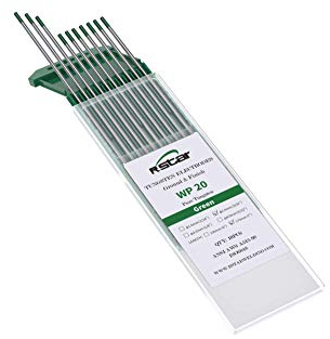 WP (PUR) Les électrodes Lanthane Tig les électrodes de tungstène Ø2.4 *175MM 10PC électrodes pour soudure TIG universe- vert