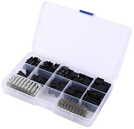 610 stücke Stecker Pin Gehäuse, Elektrisches Zubehör Steckverbinder Jumper Draht Kabel Stiftleiste Stecker Gehäuse Kit Männlich/Weiblich Crimp Pins Adapter Terminal 2,54 MM