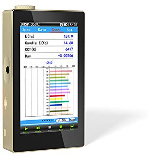 Hopoocolor OHSP350C Spektrometer Licht Belichtungsmesser CCT CRI LUX Spektrumanalysator LED