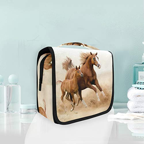 Cheval En Cours D’Exécution Trousse De Toilette Sac Pliable Suspendu Cosmétique Sac Rangement Maquillage sacs pour Voyage Femmes Filles