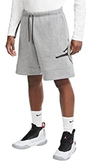 NIKE CK6707-091 M J Jumpman AIR FLC Short Shorts Herren Carbon Heather/Carbon Heather/(Black) Größe M