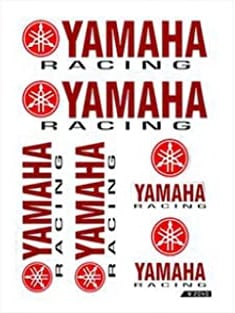 Foglio di adesivi decorativi per Yamaha Racing 50, colore: rosso