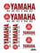 Foglio di adesivi decorativi per Yamaha Racing 50, colore: rosso
