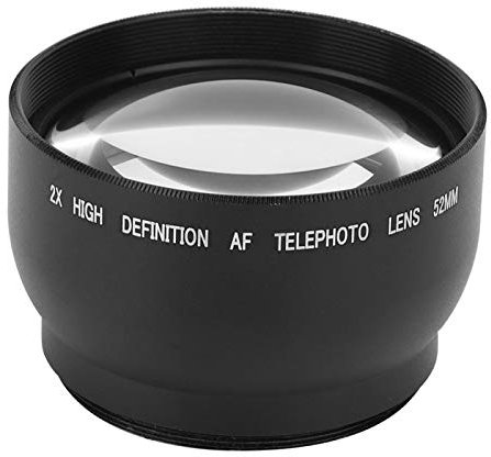 Camera Magnification Lens, 52mm 2.0X Magnification High Definition Lens Professional Zoom Lens Additional Camera Lens for All 52MM Diameter Camera Lenses