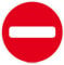 Panneau de signalisation Sens Interdit - Accès interdit dans ce sens de circulation - Panneau de sécurité rigide et rond - Diamètre 240 mm - Plastique PVC de 1 mm
