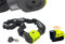 Urban 10K170 Cadena Antirrobo Alta Seguridad Homologado Art3, Ø10, 170Cm + Ur6 Candado Antirrobo Disco Con Alarma+Warning 120Dba, 6 Mm, Made In Eu, Amarillo Flúor, Única