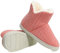 PiDaGlobal Damen Herren Hausschuhe Stricken Hüttenschuhe rutschfeste Wolle Hausstiefel Hohe Pantoffeln Plüsch gefüttert Warme Hüttenstiefel Winter Drinnen Draußen 42/43EU Dunkelpink