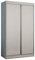 Mirjan24 Kleiderschrank Toplo 100 III, Dielenschrank, Garderobenschrank, Schlafzimmerschrank, 100 x 200 x 62 cm, Schwebetürenschrank (Weiß, mit Blauer LED Beleuchtung.)
