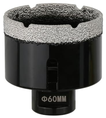Vearter 60mm Dry Diamond Core Drill Bit, M14 Thread Connection Vacuum Brazed Masonry Hole Saw, Hollow Hole Cutter for Tile, Marble, Granite, Porcelain, Concrete and Quartz Stone