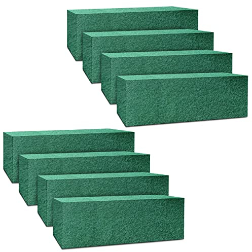 8x Steckschaum Steckschwamm Ziegel Block Steckziegel 20x10x7,5cm - Nasssteckschaum Steckmoos Steckmasse für Frischblumen Blumen Gesteck Blumenstrauß - Schaumstoff Basteln Adventskranz Hochzeit Deko