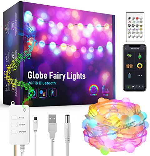 XRC TECH TUYA Smart WiFi LED Lichterkette Weihnachten 10 m Wasserdicht RGB Lichterkette APP Steuerung Musik Girlande Lichter mit Alexa Google Home