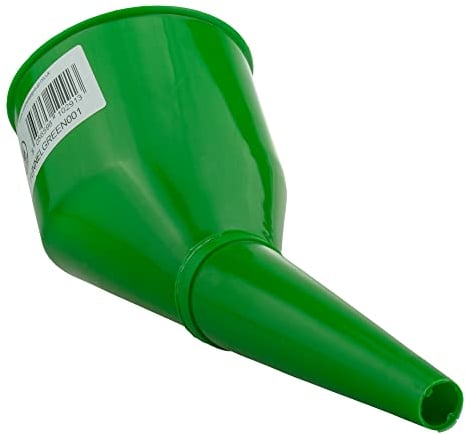 Angled Fuel Funnel with fine mesh filter and handle,for petrol diesel oil ad-blue water screen wash (green)