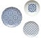 Guzzini - LE MAIOLICHE Set 6 Posti Tavola, Piatti Piani, Piatti Fondi, Piatti Frutta/Dessert - Blu Mediterraneo - 10290976