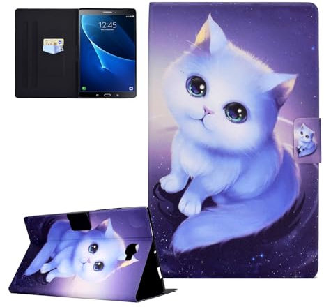 CASAFUNY Custodia per Samsung Galaxy Tab A6 10.1'' 2016 SM-T580/T585 Custodia Protettiva Magnetica Cover con TPU Copertura per Samsung Galaxy Tab A 10.1 2016, Gatti