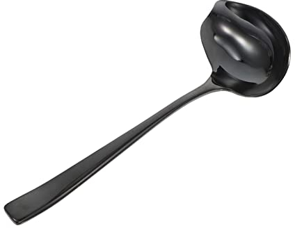 VOLURE Ladles,Spoon,Silicone Ladle Sauce Ladle Stainless Steel Sauce Ladle with Pouring Spout Small Sauce Spoon Drizzle Spoon Gravy Soup Ladle Kitchen Utensil for Gravies and Dressings Japanese Decor