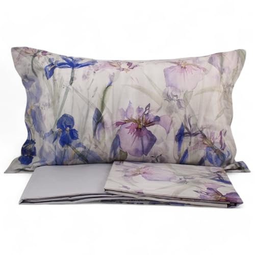 Completo lenzuolo copriletto matrimoniale in percalle di cotone di Mirabello Art. (M22)