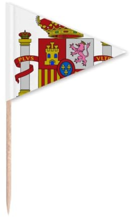 España UE emblema nacional palillo triángulo cupcake Toppers bandera