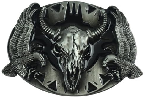 LKMY Herren-Gürtelschnalle, 3D-Bull-Gürtelschnalle, Ochse, Kuh, Western-Cowboy, Vintage-Gürtelschnalle, Jeans-Zubehör, Vatertag, Kuh 4, big