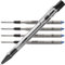 Lamy safari Kugelschreiber - mit ergonomischem Griff aus robustem ASA-Kunststoff - inkl. Großraummine M 16 in Strichbreite M in schwarz und 4 in blau B Bundle (M, vista)