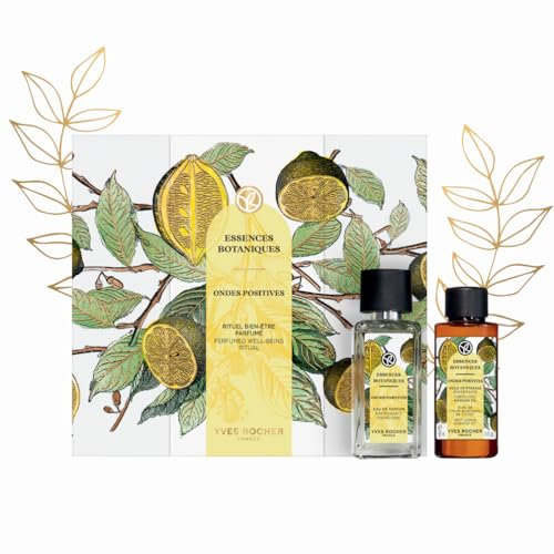 Yves Rocher Ondes Positives - ESSENCES BOTANIQUES – Geschenkset Parfum – Freude und Glück – Eau de Parfum 50ml & Massageöl 50ml