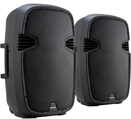 Paire d'enceinte passive 2x800 Watt McGrey P215-MP - 2x 120 W RMS / 2x800 W Peak, résistance : 8 Ohms couleur Noir