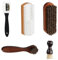 Amexo Hochwertiges Schuhbürsten Set, 5Pcs Rosshaarbürste Wildlederbürste Lederbürste, Schuhpolierbürsten Schuhputzsets Schuhpflege für Rauleder Nubuk Wildleder Velour