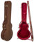 Crossrock Custodia rigida in legno per chitarra 335 semi-hollow | Finitura similpelle Marrone Fiorito, interno in velluto bordeaux, serratura – Serie Designer