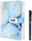 Diary with Lock, A5 PU Leather Journal with Lock 120 Sheets Blue Password Locked Travel Notebook with Pen A5 Fashion Password Book with Lock Diary Creative Handbook Student Note Book - Light Blue