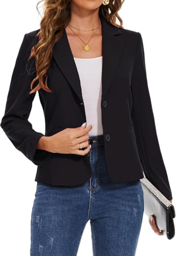 Womens Casual Blazer Long Sleeve Suit Jackets Notch Lapel Classic Workwear | Womens Casual Blazer Long Sleeve Suit Pockets Button Suits Jackets Notched Lapel Classic Workwear Front Lined Blazers