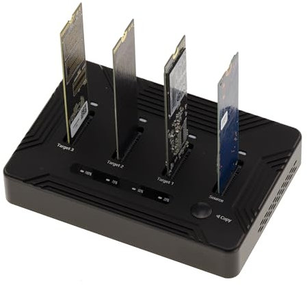 KALEA-INFORMATIQUE Dock de clonación para 4 SSD M2 NVMe Gen 3.0 y 4.0 con Enlace USB4 Thunderbolt 40G. Capacidad soportada 32TB