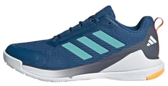 adidas Herren Novaflight 2 Indoor Shoes, Dusky Petrol/Flash Aqua/core Black, 43 1/3 EU