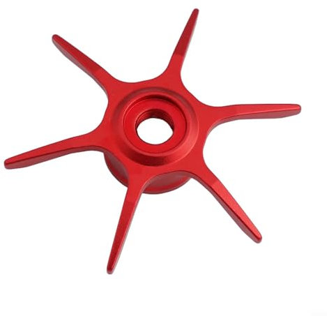 Anspruchsvolles Design, 6-Sterne-Bremse aus Aluminiumlegierung, kompatibel mit den neuesten Modellen von Abu Max (linke Hand, rot)