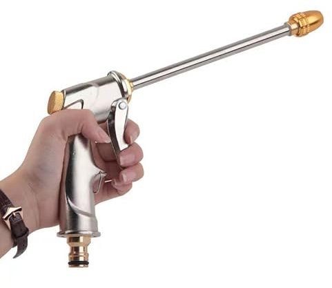Pistola de Riego Metal Pistola de Agua para Jardín 4 Modos Ajustables Pistola Manguera Jardin Boquilla de Agua de Alta Presion para Lavado de Autos Riego de Plantas,Baño de Mascotas