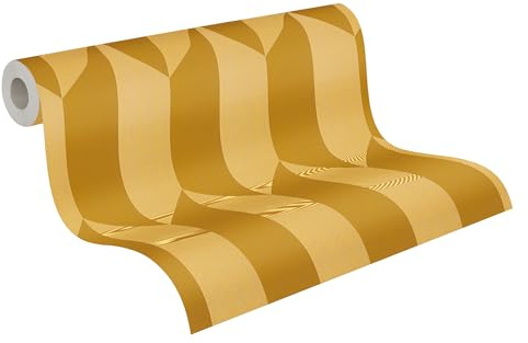 Livingwalls CosmoLiving Non-Woven Wallpaper with Metallic Design in Gold, Metallic, Yellow – 10,05 x 0,53 m Modern Wallpaper by Cosmopolitan – 790866