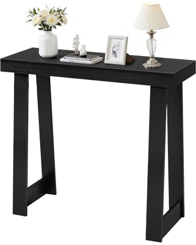 VEVOR Console d’Entrée 91,5 cm de Long, Table Console Moderne, Table d'Appoint Rectangulaire en Bois, Bout de Canapé Étroit et Long, Meuble de Rangement pour Couloir, Chambre, Salon, Vestibule, Noir