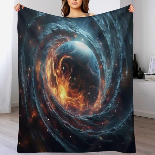 AASWSWW Sternry Sky Fleece Decke, Flauschige Kuscheldecken, Superweiche Leichte Flannel Wohndecke Mit Druck Für Couch Bett/Sofa （130×150cm）
