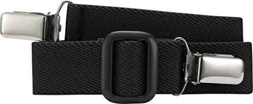 Playshoes Unisex Schnalle Zum Klipsen Elastik-Gürtel Clip Uni, schwarz, 74-110