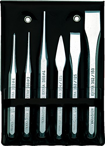 USAG 372 SE6 - Assortimento di scalpelli, ugnetti, punzoni in busta di plastica (6 pz) 372181