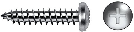 Celo 955257981 - Schraube für Gewinde, DIN-Blech 7981, Aufdruck Ph, Durchmesser 5,5 x 25 mm, verzinkt, 250 Stück