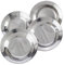 Black Snake® Camping Edelstahl tiefer Teller Set ca. 22-24 cm Durchmesser 2 Stück oder 4 Stück Edelstahl 4er Set