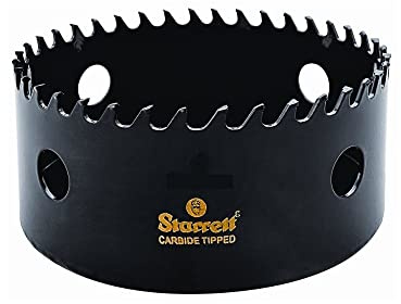 Starrett Tungsten Carbide Tipped Hole Saw CT378, 98mm, Deep Cut for Wood, Concrete & Fibreglass