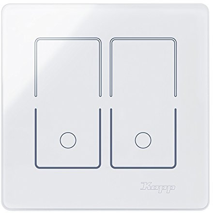 Kopp HK i8 Glas-Sensor Serienschalter / Doppeltaster gerundet