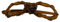 1Stk Libellenspange 8er Form Blumendecor 8x2,5cm in havanna - Made in Germany - WeLoveBeads