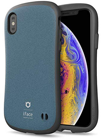 iFace First Class Sense Series per iPhone X/XS - Simpatica Custodia Protettiva Ibrida [Guscio Rigido + Paraurti] Antiurto per Telefono [Sottoposta a Test di Caduta] Case iPhone X/XS – Blu Opaco